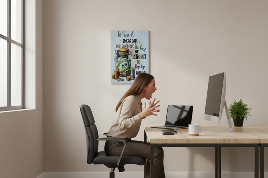 I'd Start a Swear Jar.. But..... Glossy Aluminium Print