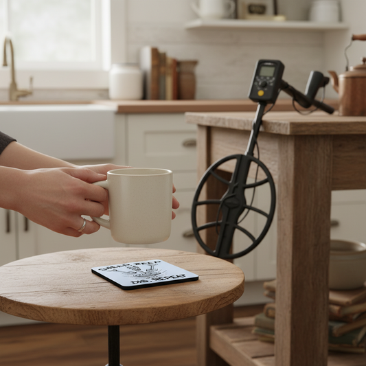 Sweep, Beep, Dig , Repeat Metal Detecting Coaster