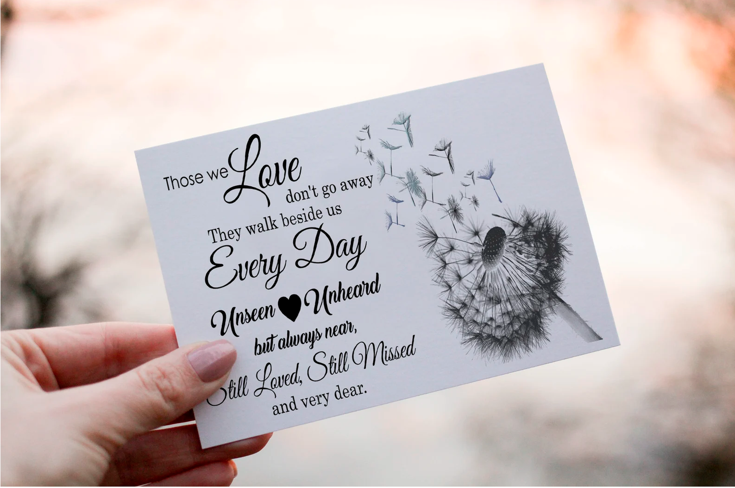 Personalized Sympathy Card: 'Those We Love' Bereavement Card