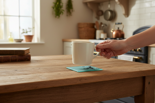 Woodland Stag Glass Coaster (Set of 4)