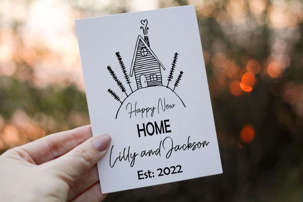 Personalised Happy New Home greeting card