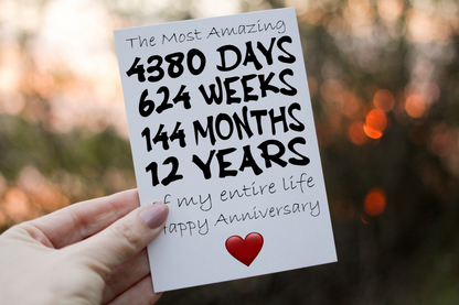 Anniversary Card, Card for xx Wedding Anniversary