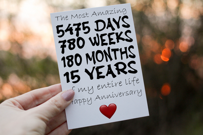 Anniversary Card, Card for xx Wedding Anniversary