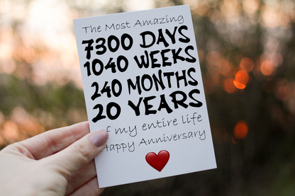 Anniversary Card, Card for xx Wedding Anniversary