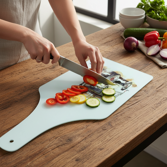 4 x 4 Bottle Shaped Glass Chopping Board - Cheese Platter, 4 x 4 Worktop Saver (Copy) (Copy)