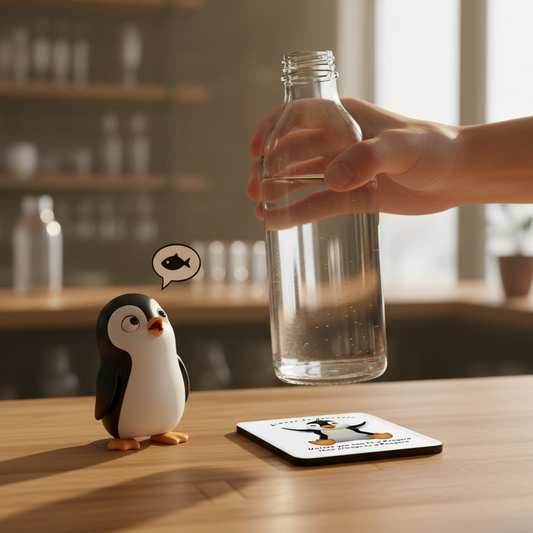 Penguin Hardboard Coaster - Always be yourself...