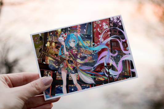 Miku Anime Birthday Card, Personalized Card for Birthday, Anime