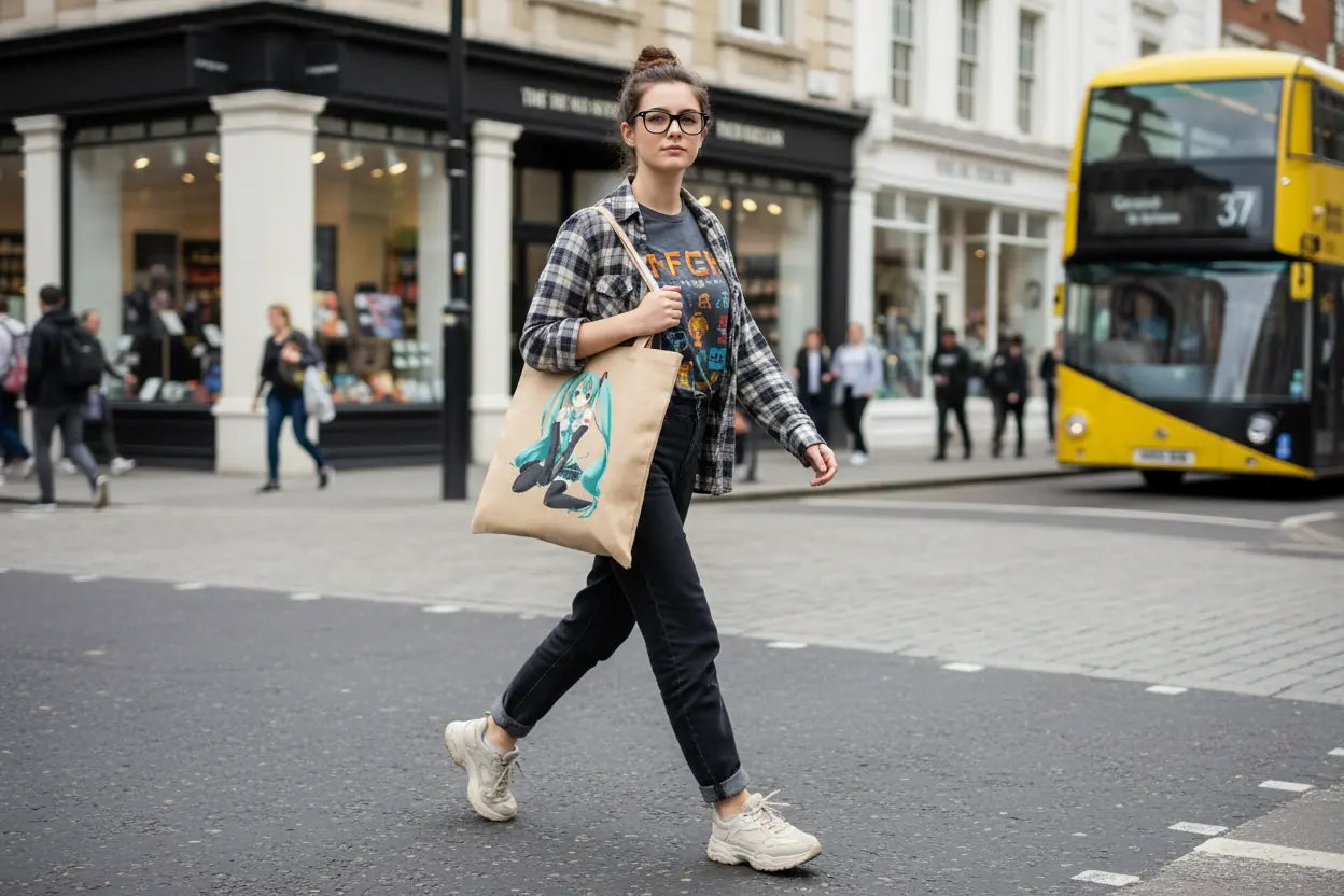 Anime Tote Bag, Hatsune Miku Tote Bag, Miku Bag, Tote Bag