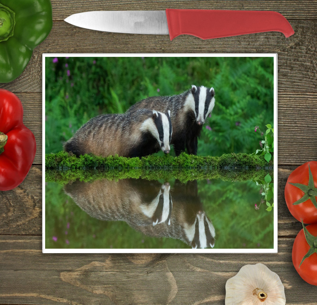 Badger Glass Chopping Board, Badger Glass Chopping Board