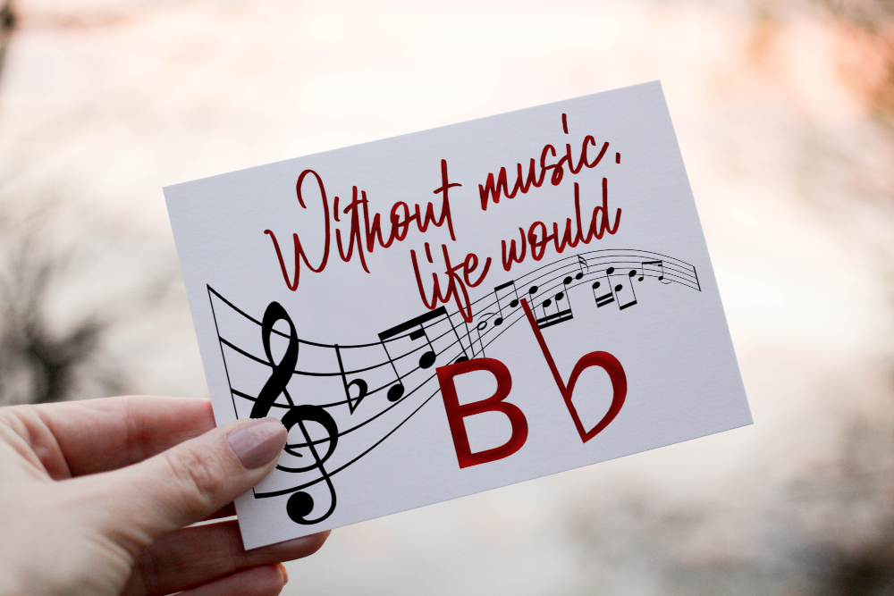 Musical Note Birthday Card