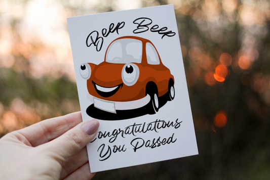 You Passed Driving Test Card, You Passed Card, Driving Test Card