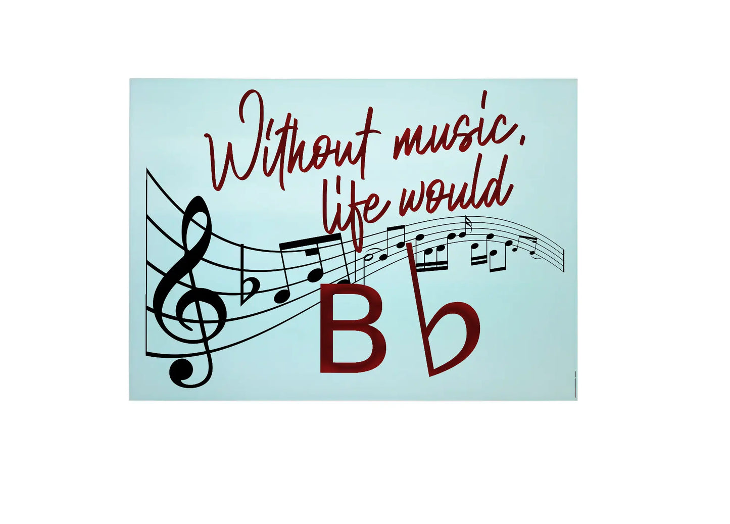 Musical Note Large Glass Chopping Board