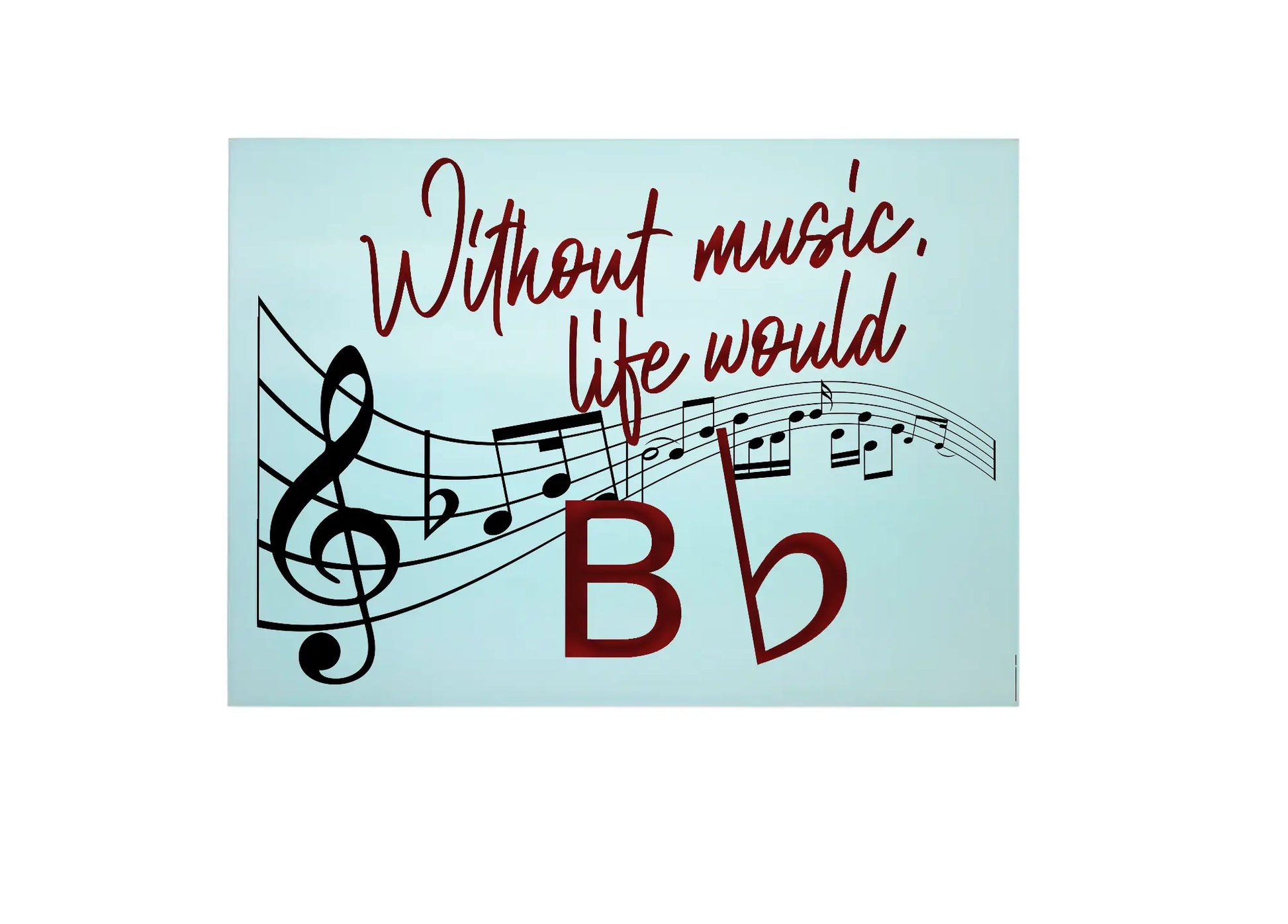 Musical Note Large Glass Chopping Board