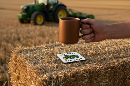 Green Tractor Hardboard Coaster, Big Boys Big Toys Coaster