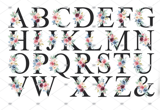 Flower Letter Art Special Friend Birthday Card, Flower Card