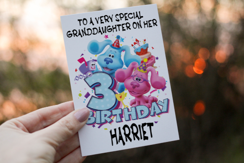 Blues Clues Granddaughter 3rd Birthday Card: Personalized Keepsake