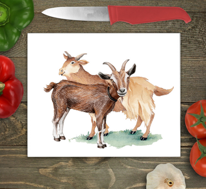 Goat Glass Chopping Board, Goat Worktop Saver