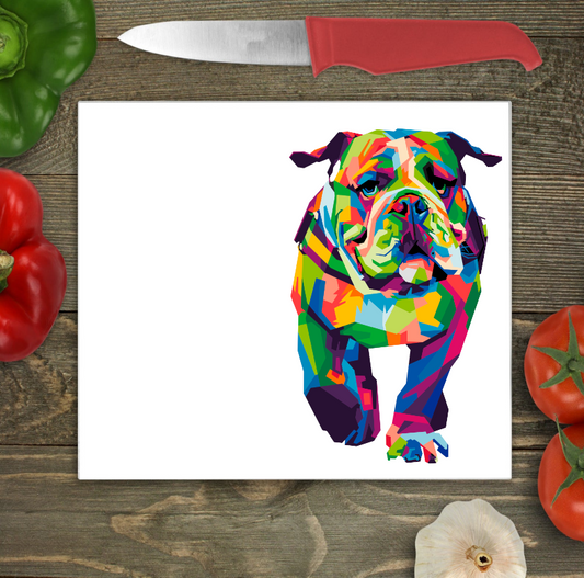 Bulldog Glass Chopping Board, Bulldog Worktop Saver