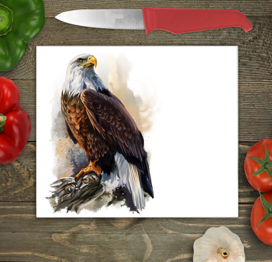 Bald Eagle Glass Chopping Board, Bald Eagle Cutting Board