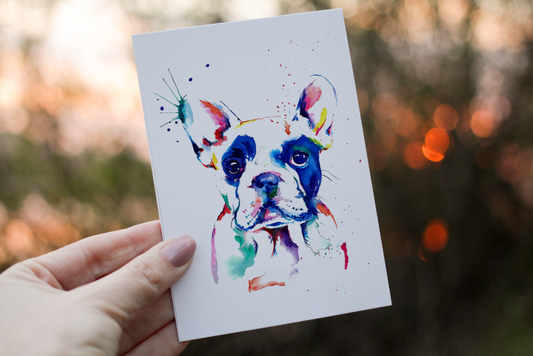 French Bulldog Birthday Card, Dog Birthday Card