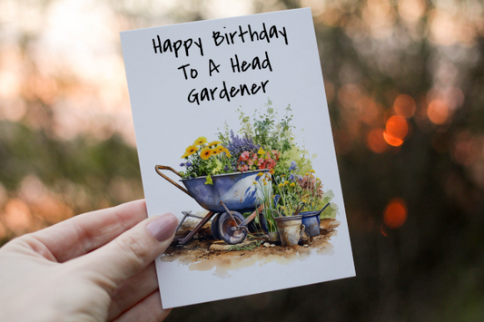 Happy Birthday to a Head Gardener Birthday Card