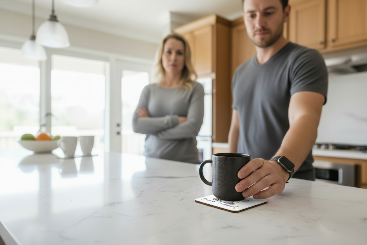 Hippo Hardboard Coaster - Don't be a Hippo-twatamus