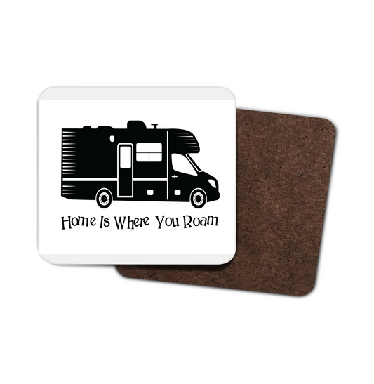 Motorhome Hardboard Coaster - Home is Where You Roam