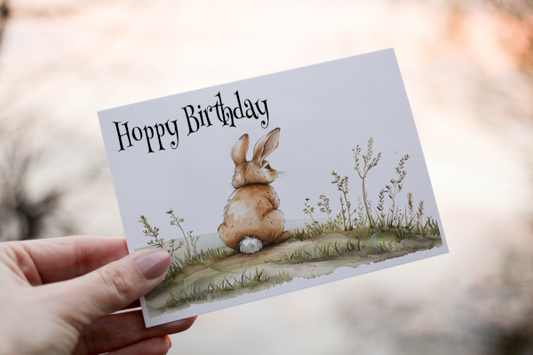 Hoppy Birthday Rabbit Birthday Card