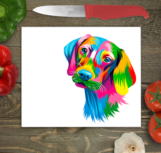 Hungarian Vizsla Glass Chopping Board, Hungarian Vizsla Worktop Saver