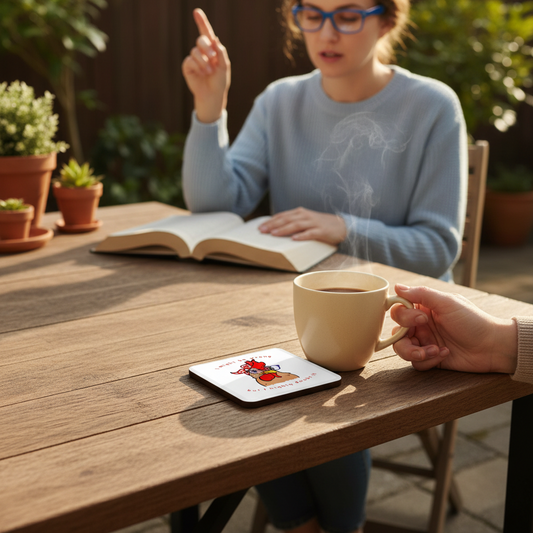 Chicken Hardboard Coaster - I may be wrong but I highly doubt it