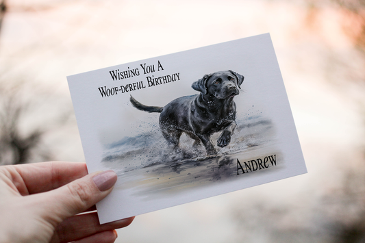 Personalized Labrador Birthday Card, Custom Dog Greeting Card Personalized Labrador Birthday Card, Custom Dog Greeting Card