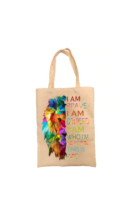 Lion This Is Me Pride Tote Bag, LGBTQ Bag, Personalised Tote Bag