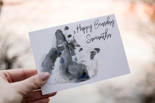 Panda Happy Bearday Birthday Card