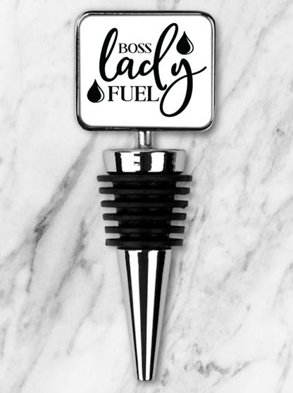 Boss Lady Fuel Rectangle Bottle Stopper, Custom Bottle Stopper