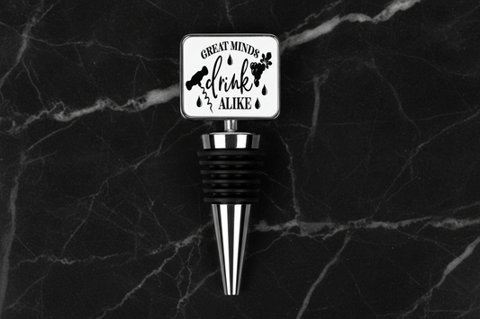 Great Minds Drink Alike Rectangle Bottle Stopper