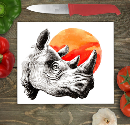 Rhino Glass Chopping Board, Rhino Worktop Saver