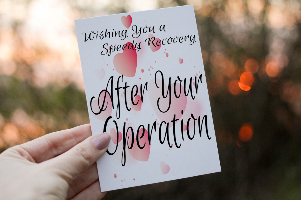 After Your Operation Card, Get Well Card, Personalised Card