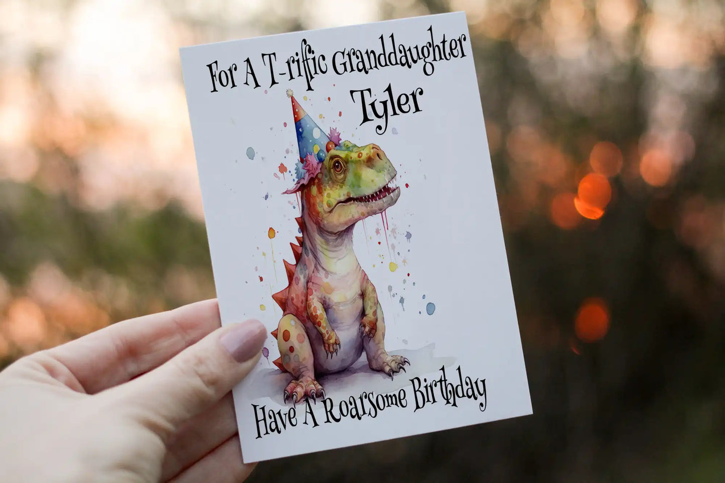 Personalised Dinosaur Birthday Card