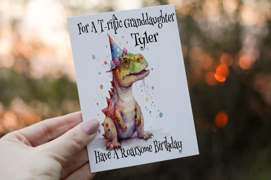 Personalised Dinosaur Birthday Card