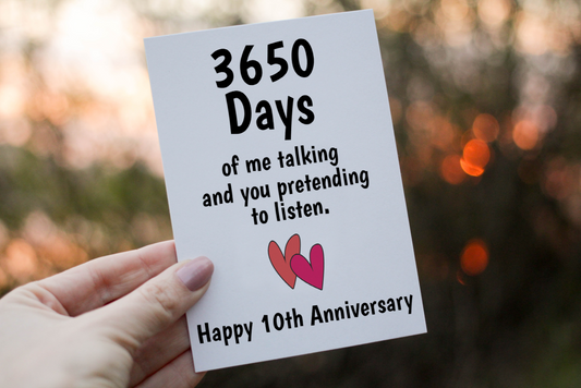 Personalised Anniversary Card, Card for Wedding Anniversary