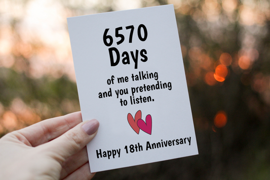 Personalised Anniversary Card, Card for Wedding Anniversary