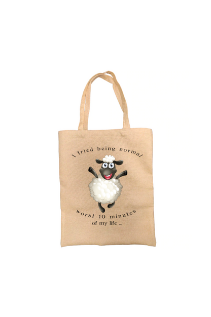 I Tried Being Normal..Sheep Tote Bag, Sheep Bag, Personalised Tote Bag