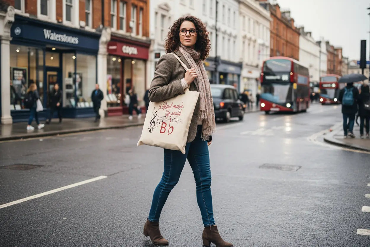 Music Tote Bag, Music Note Bag, Personalised Tote Bag