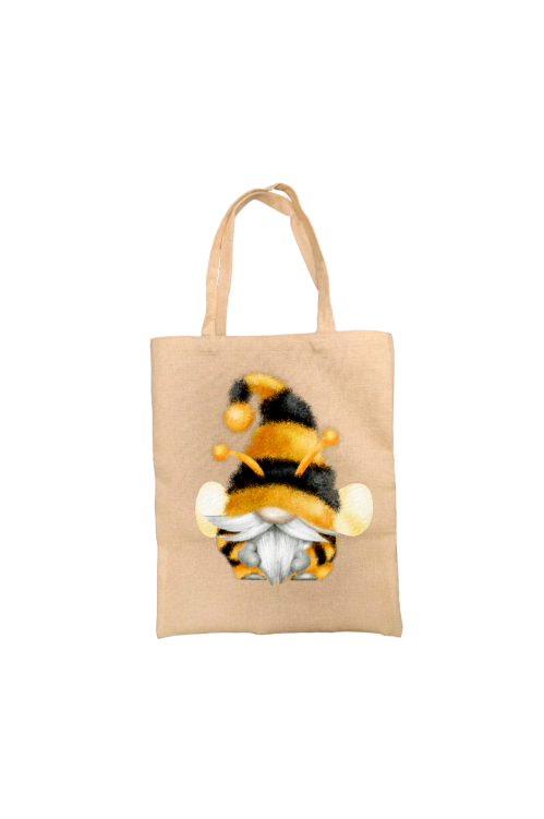 Gonk Bee Tote Bag, Gnome Bag, Personalised Tote Bag