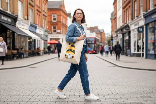 Gonk Bee Tote Bag, Gnome Bag, Personalised Tote Bag