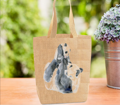 Panda Tote Bag, Panda Bag, Personalised Tote Bag