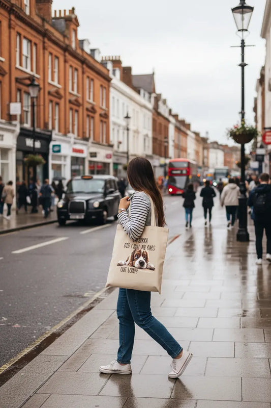 Did I Roll My Eyes?...Spaniel Tote Bag, Dog Bag, Personalised Tote Bag