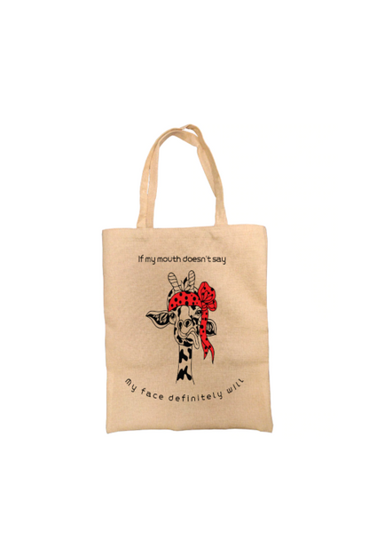 Giraffe Tote Bag, Giraffe Bag, Personalised Tote Bag