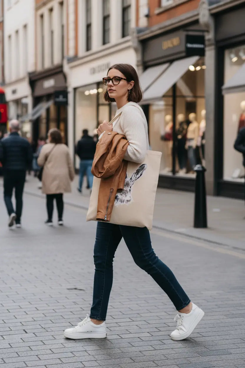 Hare Tote Bag, Hare Bag, Personalised Tote Bag