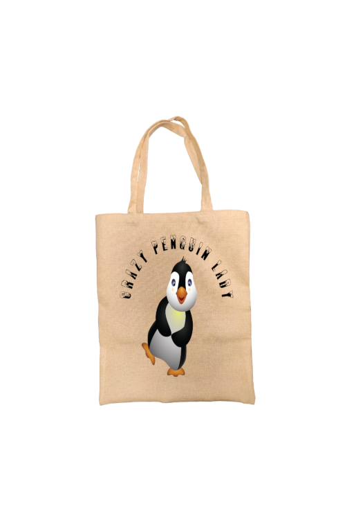 Penguin Tote Bag, Crazy Penguin Lady